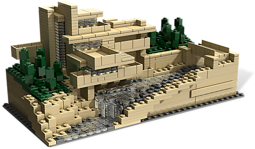 Build Just Any House, Or One That's Integrated Into - Falling Water Lego (600x450)