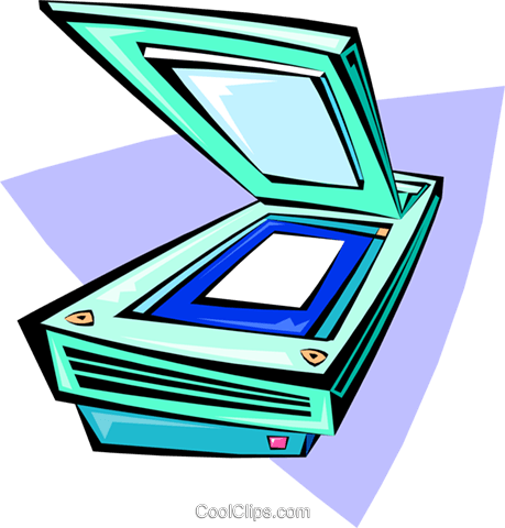 Flatbed Scanner Royalty Free Vector Clip Art Illustration - Scanner Clip Art (459x480)