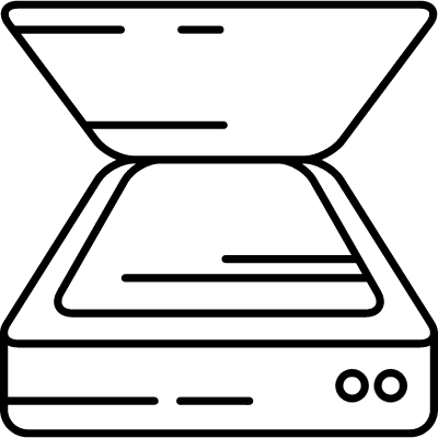 Scanner Clipart Flatbed - Scanner Drawing (400x400)