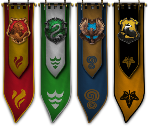 Harry Potter House Crests Hufflepuff Download - Harry Potter Houses Banner (500x423)