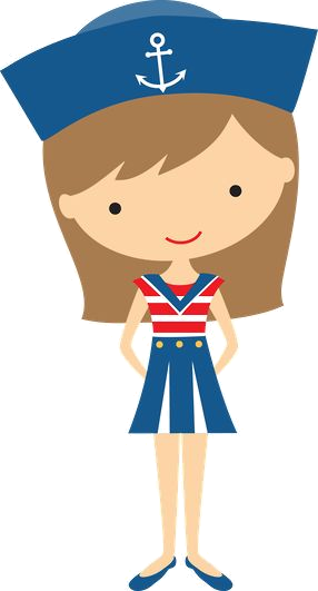 Personnages, Illustration, Individu, Personne, Gens - Girl Sailor Clipart (286x531)