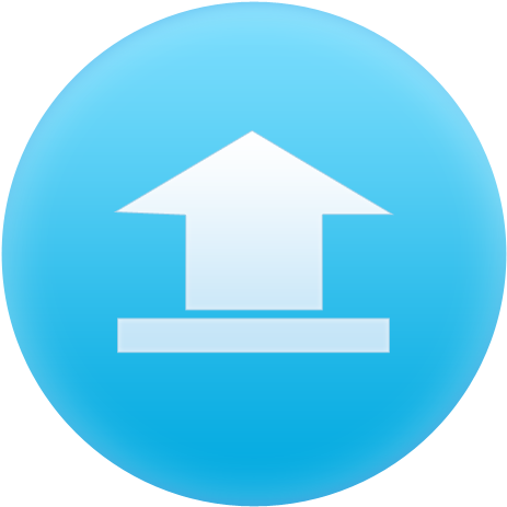 Blue, Up, File, Circle, Document, Upload Icon - Upload Icon Png (512x512)