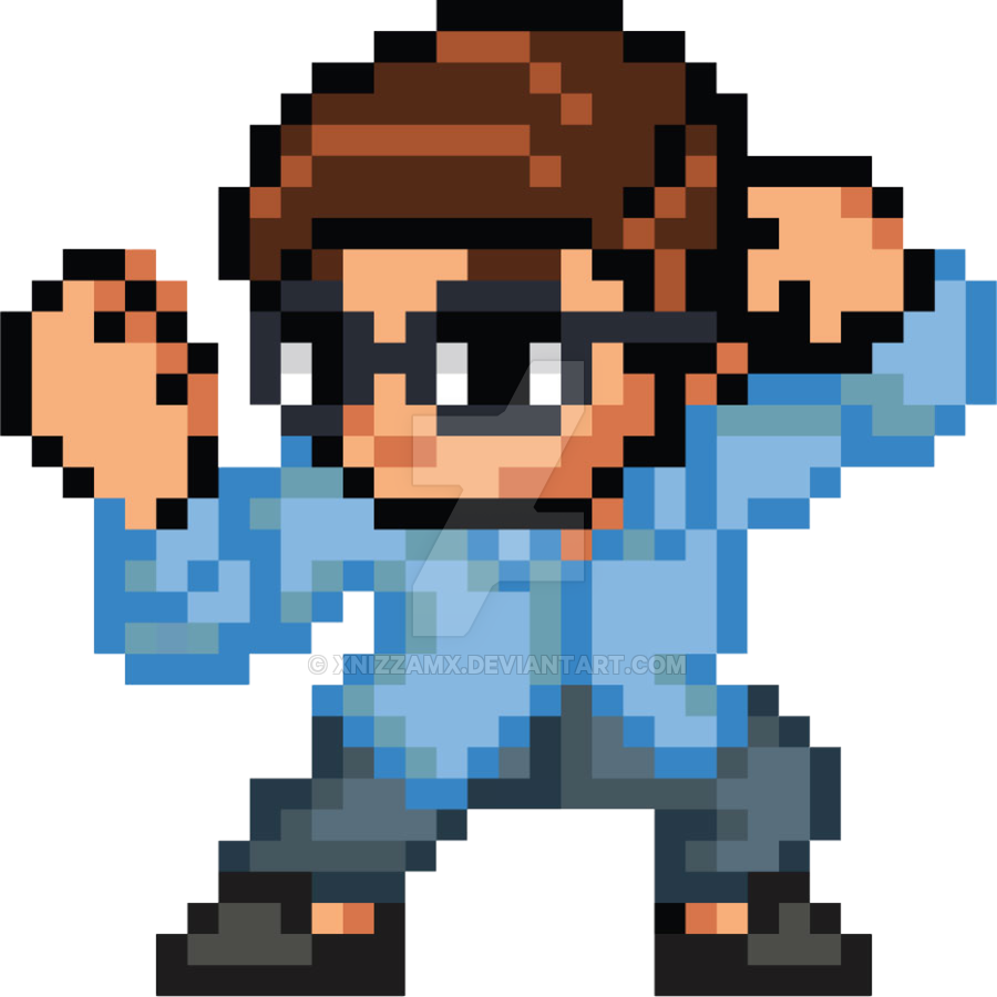 New 16-bit Me Fighting Stance By Xnizzamx - 16 Bit Fighting Character (900x900)