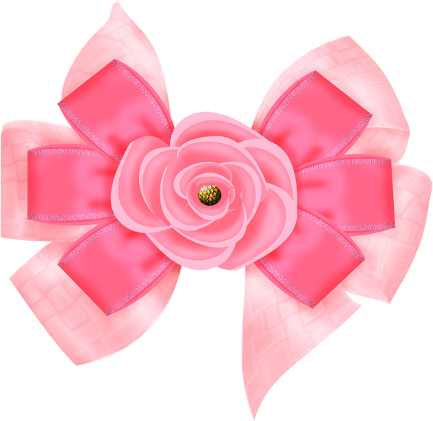 Clip Art - Fita Laço Rosa Vetor (684x621)