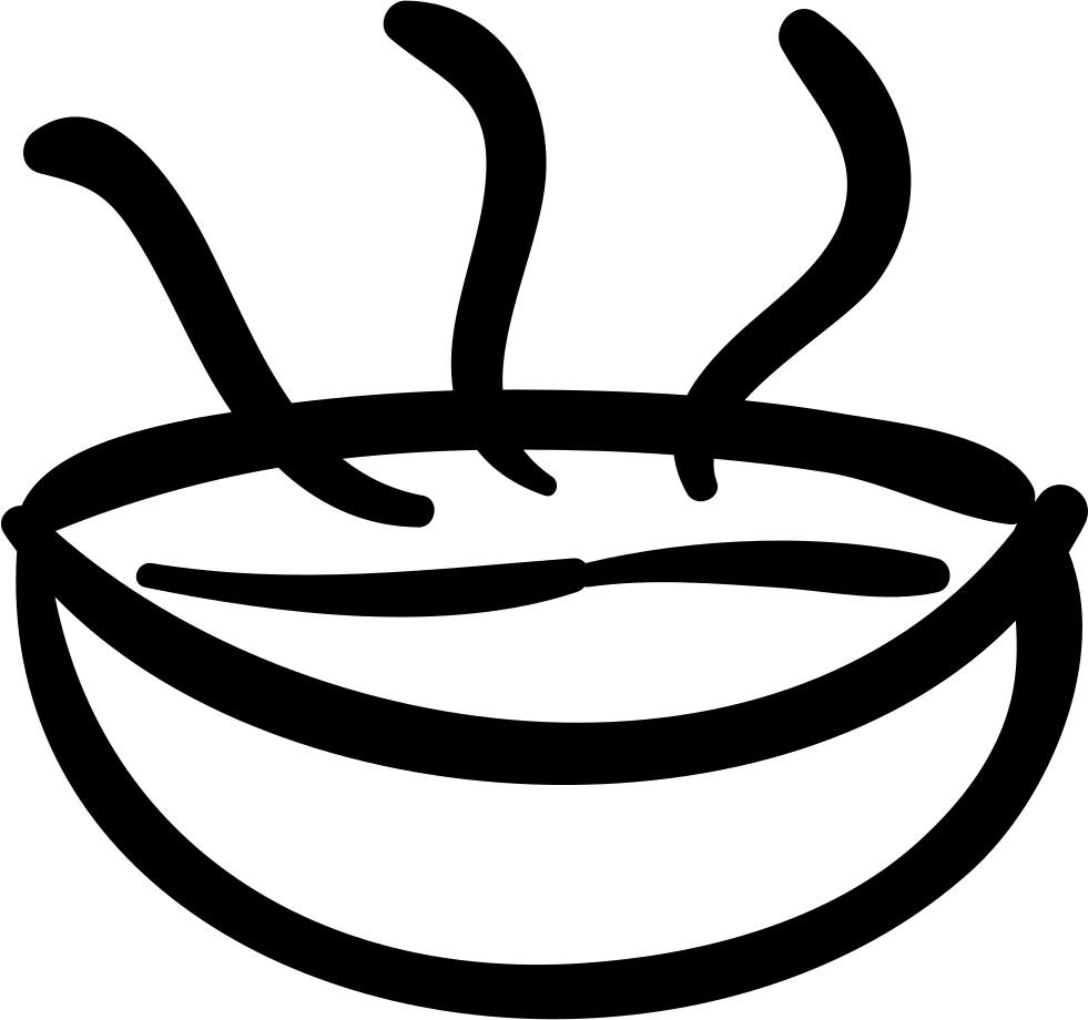 Hot Soup Bowl Hand Drawn Food Comments - Food Icons Png Hand Draw (981x920)
