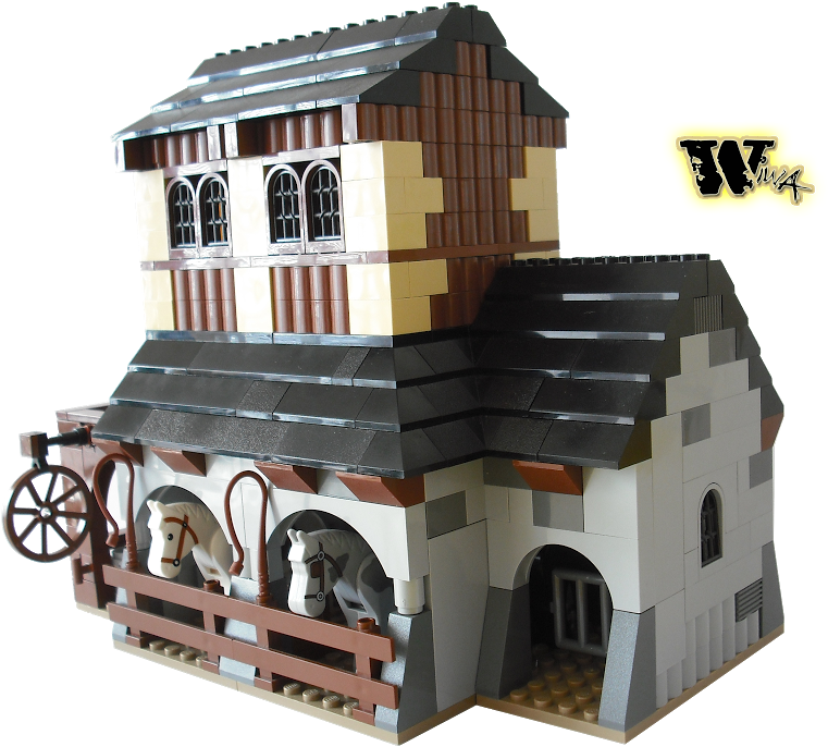 [moc] Establo Medieval - Lego Moc Stable (800x718)