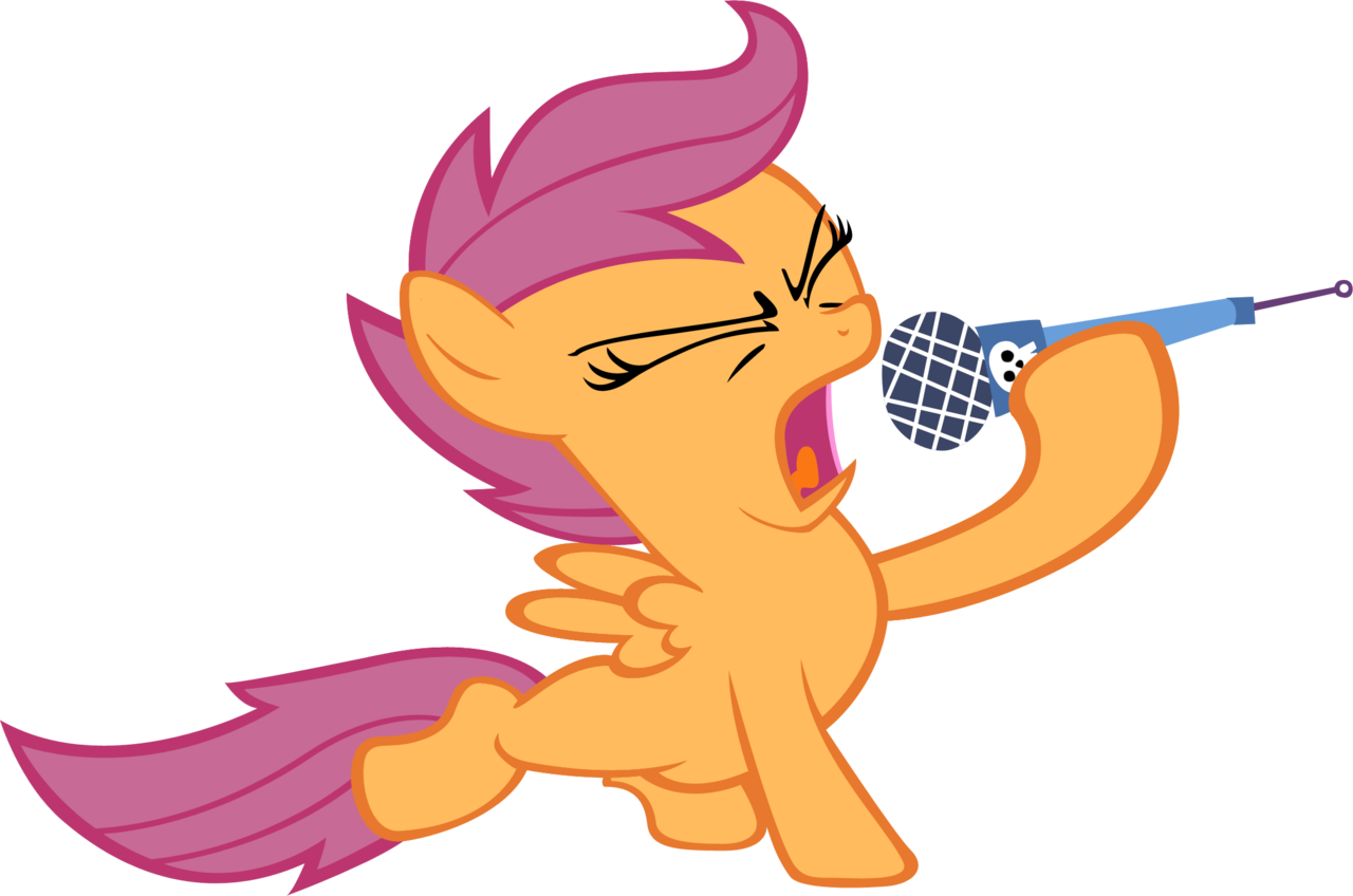 Moongazeponies, Eyes Closed, Microphone, Safe, Scootaloo, - Scootaloo (1280x848)