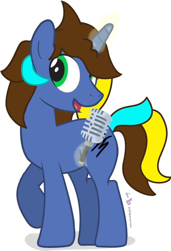 Dm29, Microphone, Oc, Oc Only, Safe, Simple Background, - Cartoon (800x1000)