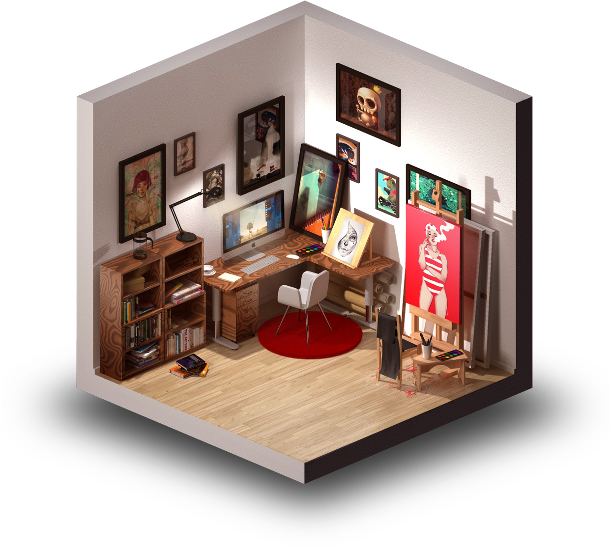 Selection Of My Small Random Projects - Art (1254x1210)