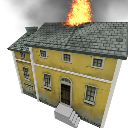 Realistic Burning House - Flame (420x420)