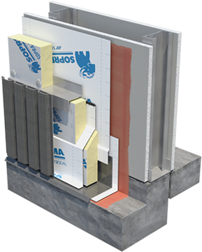 Sopra-iso V Steel Stud Wall - Architecture (670x375)