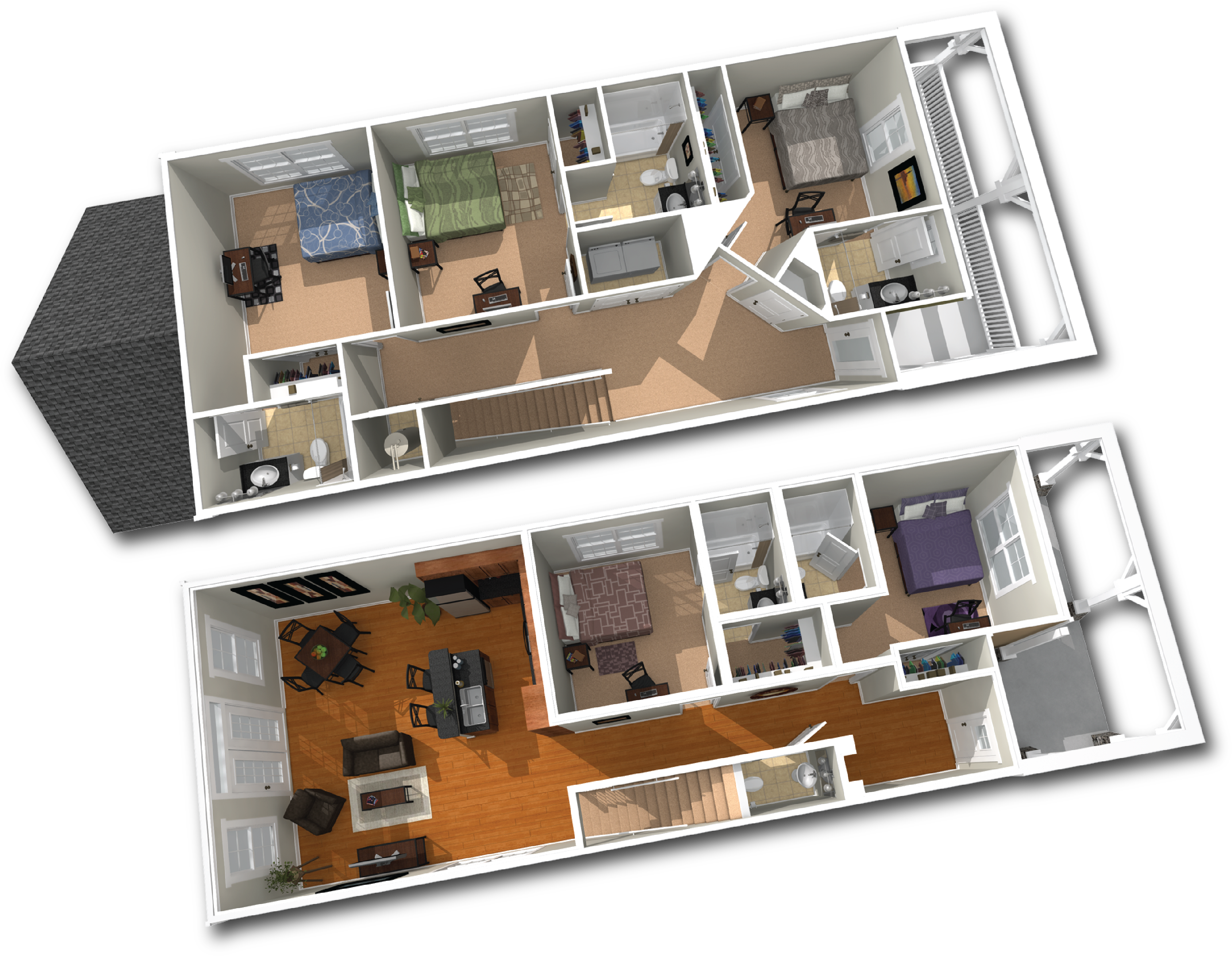 5 Bedroom Houses For Rent Flat Floor Plan Student Accommodation - House Plan (3519x2804)
