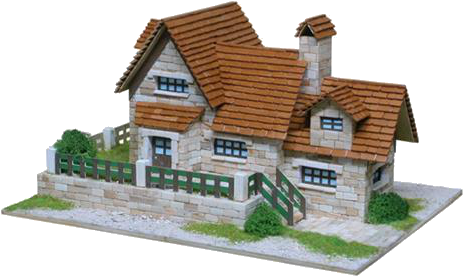 Poderías Dicir As Partes Da Casa Atendendo A Cada Número - Aedes Aedes1417 31 X 26 X 5 Cm Chalet Model Kit (469x302)