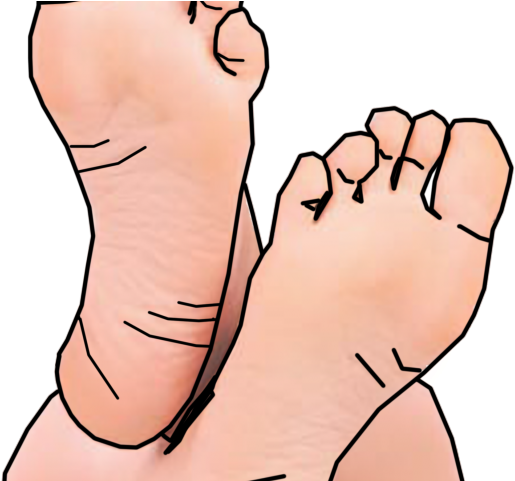 Happy Feet Clipart Barefeet - Bare Feet Clip Art (640x480)