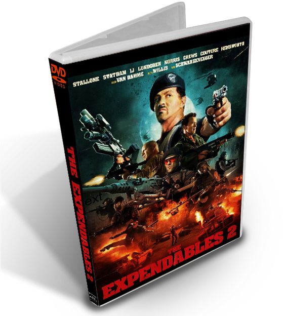 Los Indestructibles 2 Dvdrip Español Latino - Expendables 2 (2012) 27x40 Framed Movie Poster (594x640)