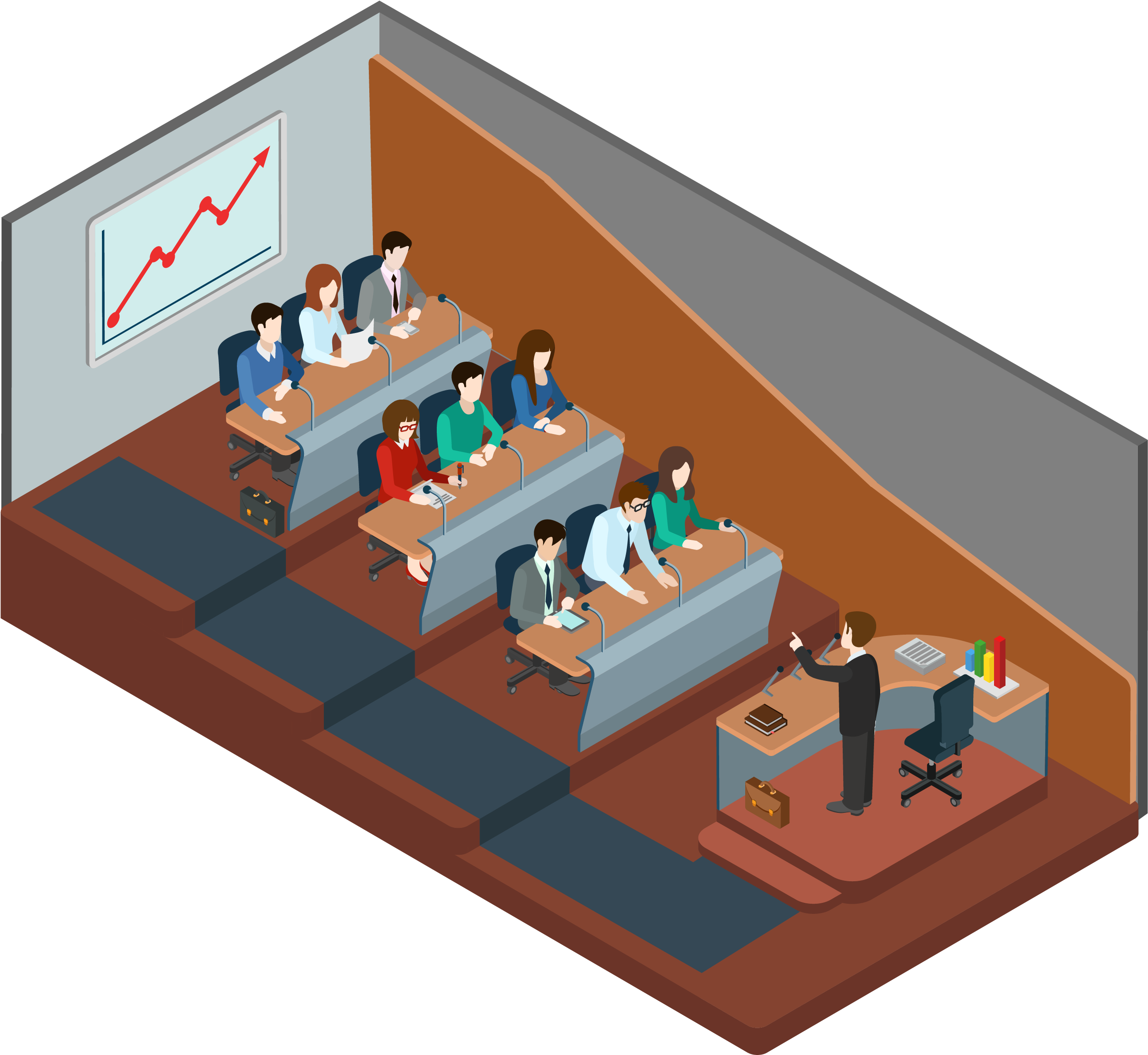 Waveblok Sw Iso-01 - Class Room 3d Vector (2864x2480)