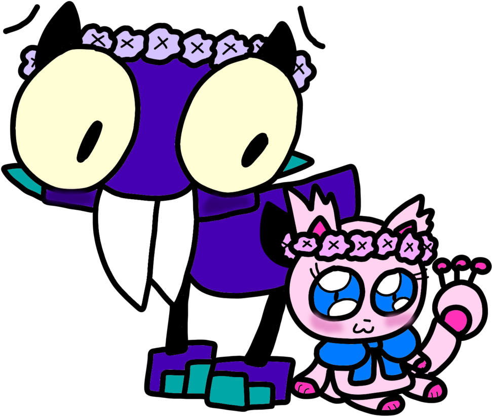 Flower Crown Pals By Lapitazuli - Cartoon (1024x886)