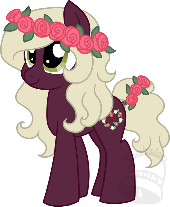 [oc] Flower Crown By Tambelon - Mlp Oc With Flower Crown (574x700)