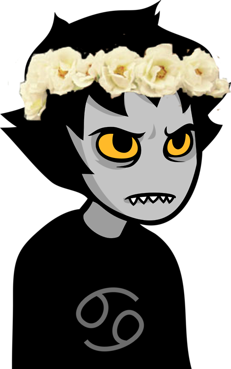 Karkat Vantas Flower Crown 3 - Karkat Vantas (469x750)