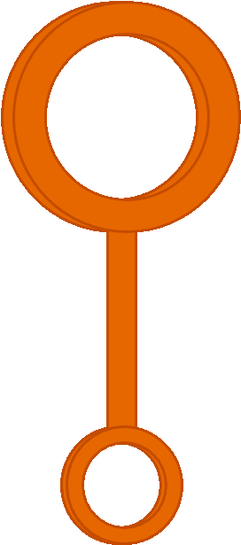 Orange Bubble Wand Body - Object (285x629)