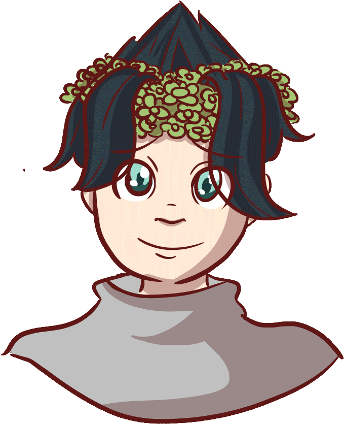 Milo But With A Flower Crown On His Head By Wishuponacrane - Illustration (873x957)