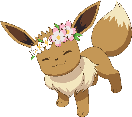 Pokemon Base Petition To Give Eevees Flower Crowns - Eevee With Flower Crow...