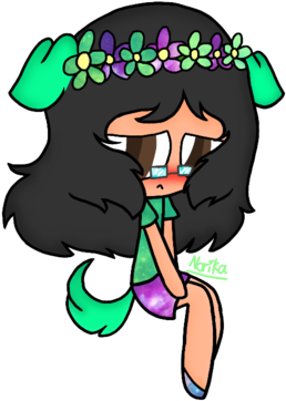 Real Me Have Flower Crown By Nori26 - Cartoon (400x400)