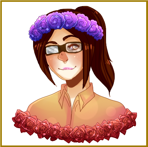 Flower Crown Hanji By Ewikawa - Cartoon (500x500)