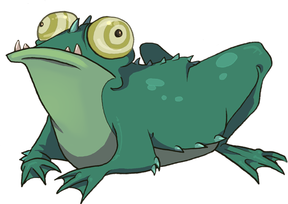 Ugly Frog Drawing - Ugly Frog Cartoon (564x400)