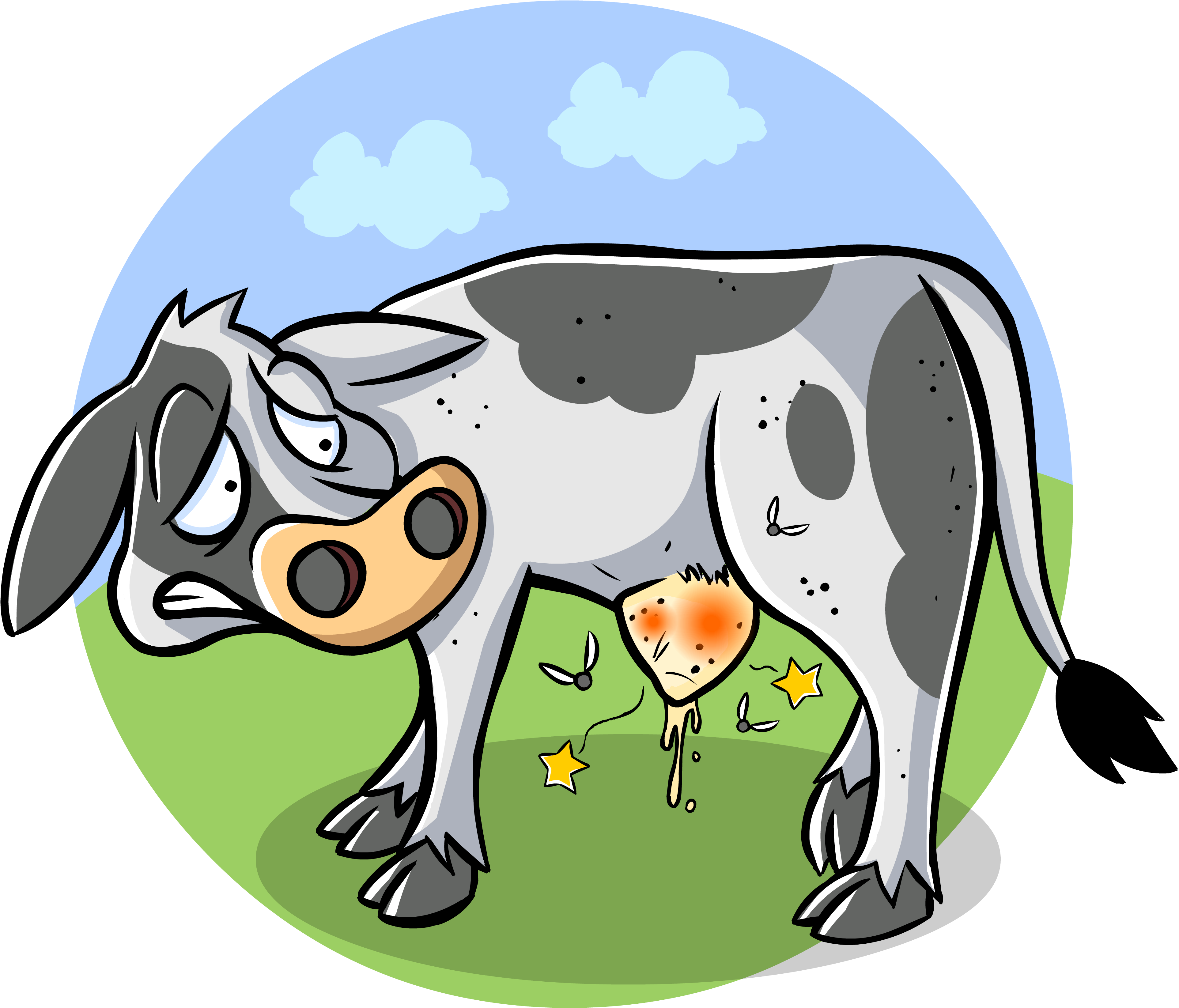 Drawing Of An Ill Cow - World Veterinary Day 2018 Theme (4000x4000)