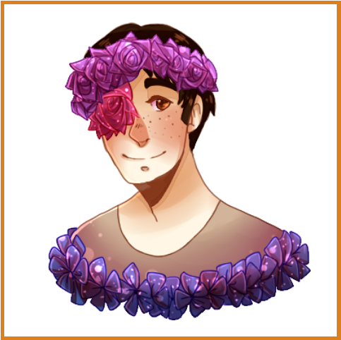 Flower Crown Marco By Ewikawa - Cartoon Purple Flower Crown Png (500x500)