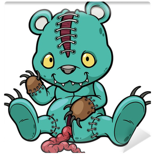 Vector Illustration Of Evil Teddy Bear Wall Mural • - Oso De Peluche Malvado (400x400)