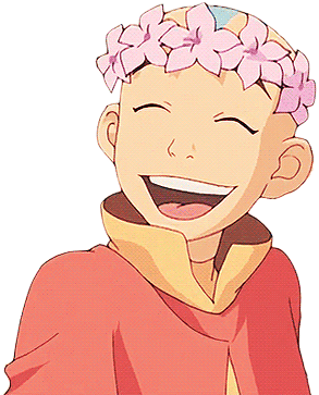 “transparent Aang Wearing A Flower Crown For U And - Avatar The Last Airbender Aang Cute (500x525)
