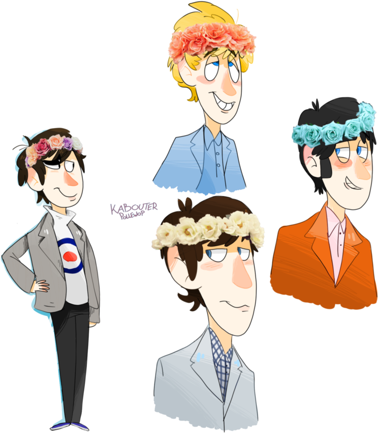 The Who And Flower Crowns By Kabouterpollewop - Cartoon (859x931)