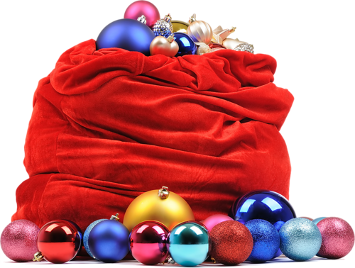 Christmas Clipart - Новогодний Мешок С Подарками (500x378)