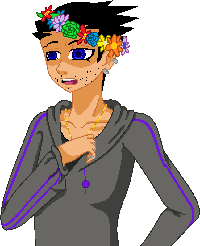 Hobosona Flower Crown By Raiz-chan - Cartoon (700x800)