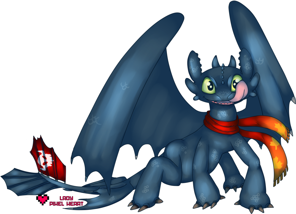 Toothless Wallpaper Graphic Commission By Ladypixelheart - Cartoon (1024x791)