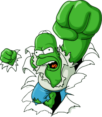 Resultado De Imagen Para Los Simpson Homero Png - Simpson Hulk (349x400)