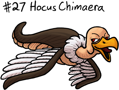 Hocus Chimaera Is Just A More Natural Vulture-colored - Cartoon (500x500)