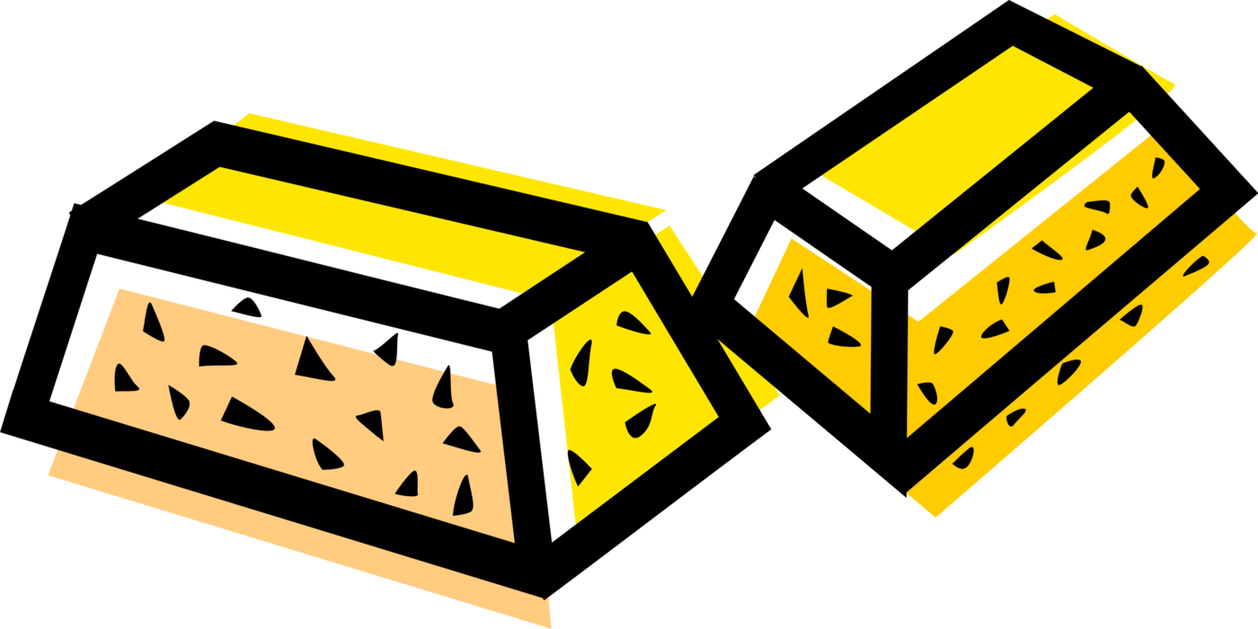 Vector Illustration Of Gold Bar, Gold Precious Metal - Vector Illustration Of Gold Bar, Gold Precious Metal (1400x700)