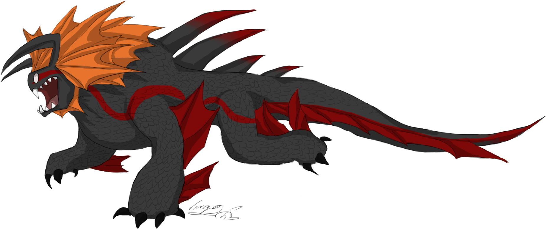 Ember The Howlian, Adopted From Chameishida - Dragon (1941x929)