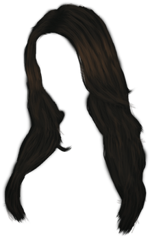 Long Black Women Hair - Women Black Hair Clipart (400x400)