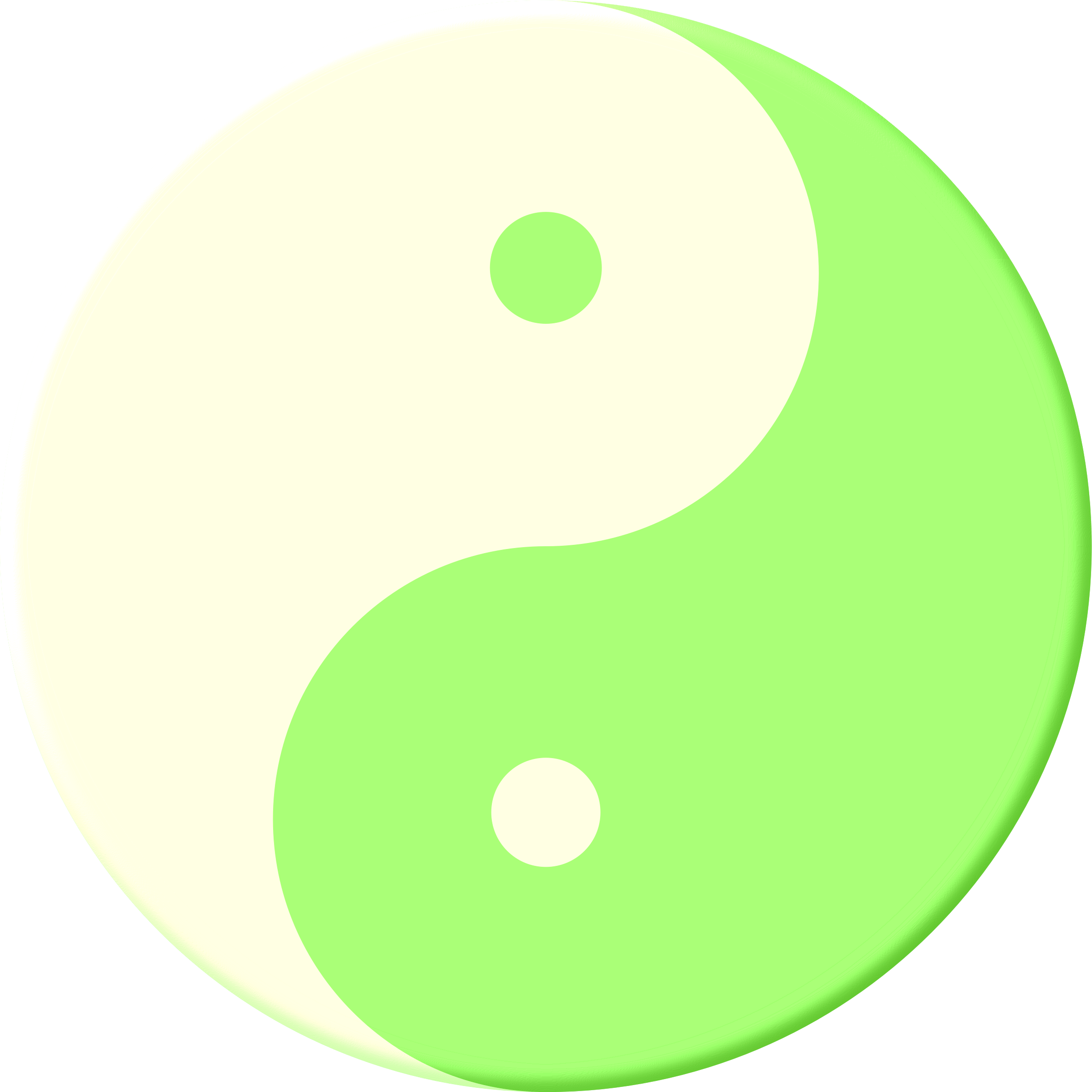 Yin-yang Mint Pudding - Clip Art (2371x2371)