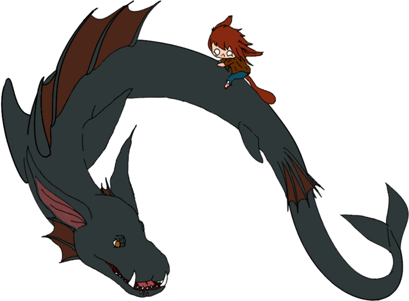 The Sea Dragon Monster Rider By Animal Cartoonist140 - Monster (900x675)