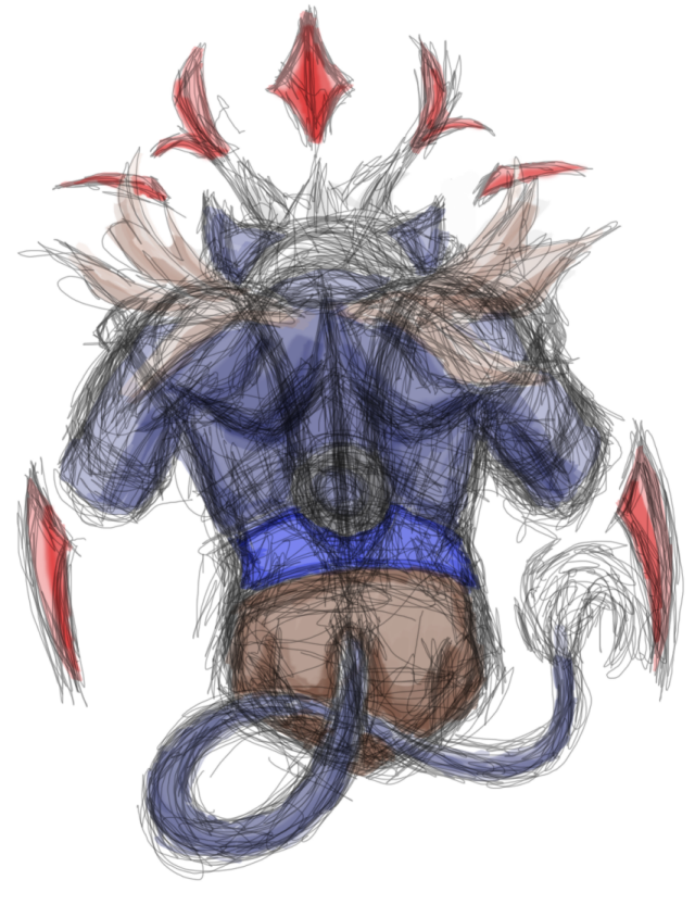 Kimahri Fayth Sketch By Kuraikitty - Sketch (640x833)