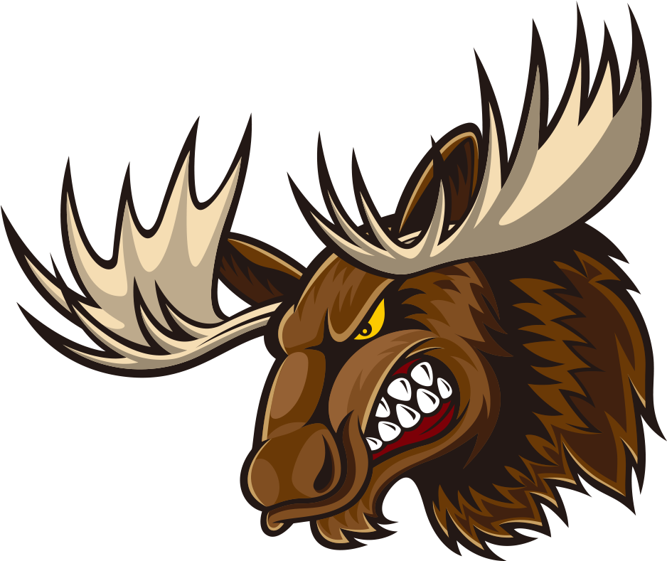 Moose Deer Elk Cartoon - Angry Moose Cartoon (1000x1000)
