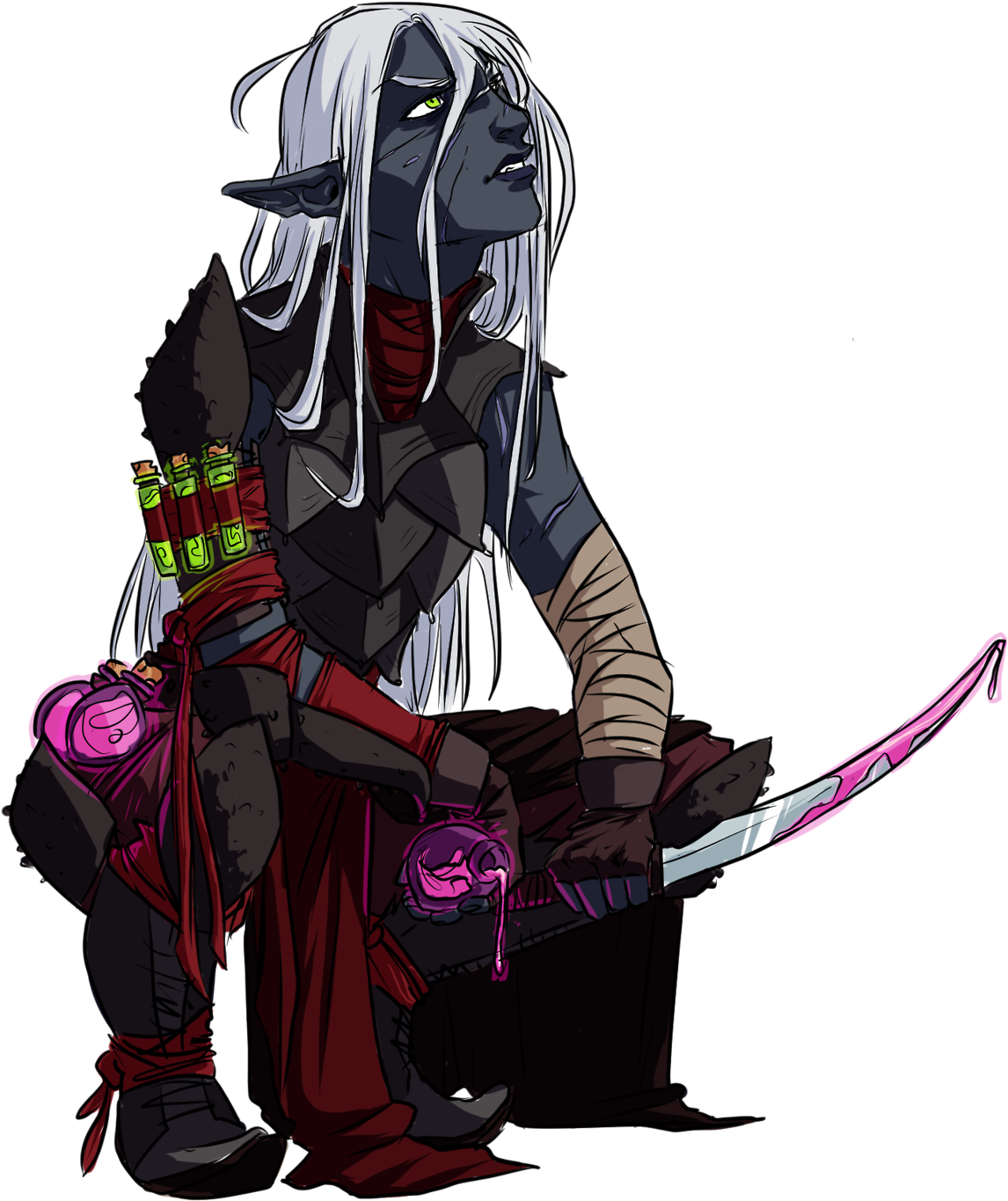 Perfumes, Potions, Poisons This Is Just A Random Rogue - Drow Assassin (1280x1484)