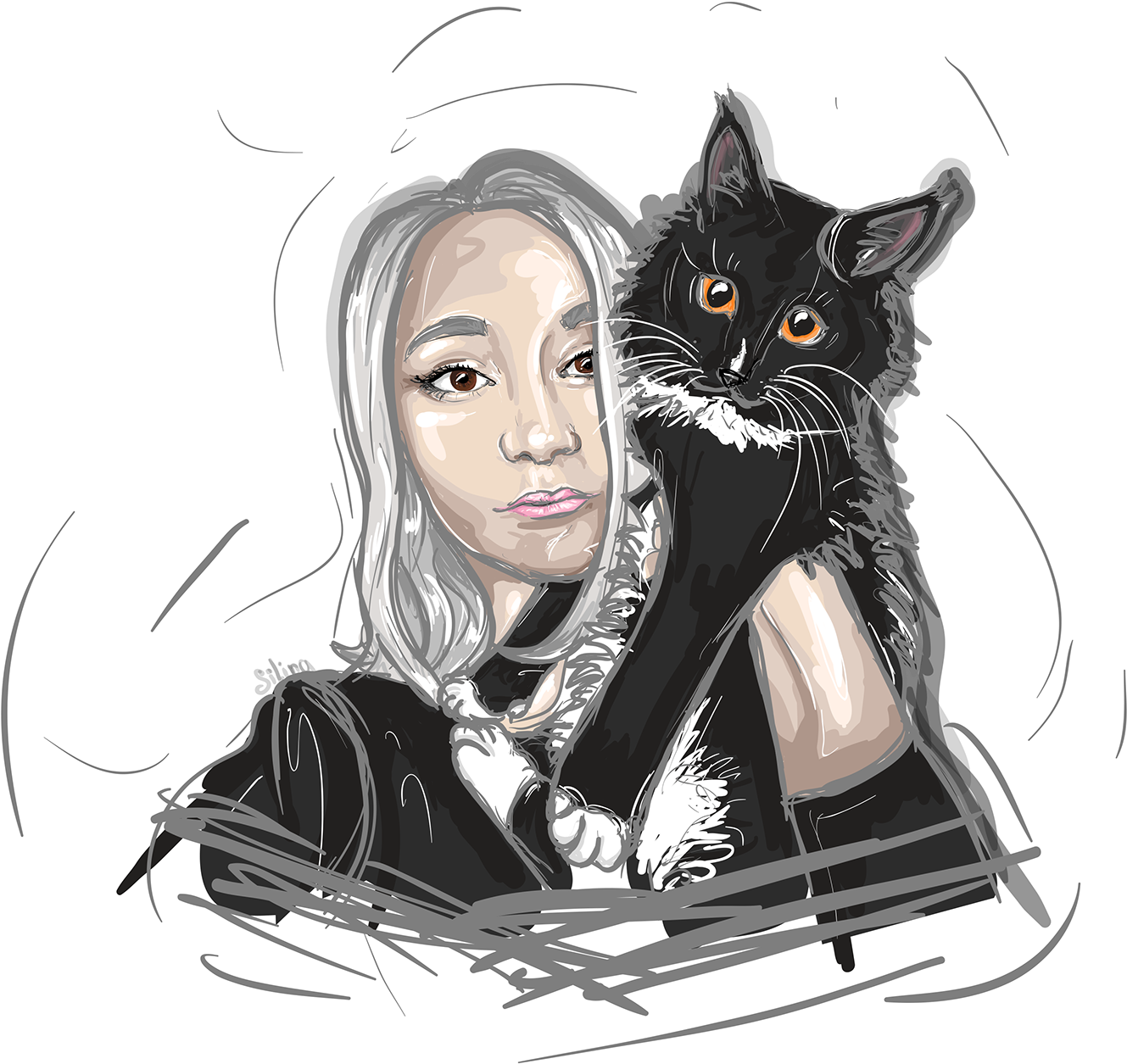 On Behance - Black Cat (1400x1400)