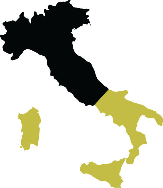 Winemaking Region - Black Italy Map (536x620)