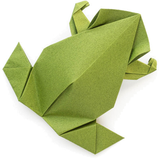 آموزش ساخت کاردستی با کاغذ - Origami Frog Drawing (512x512)